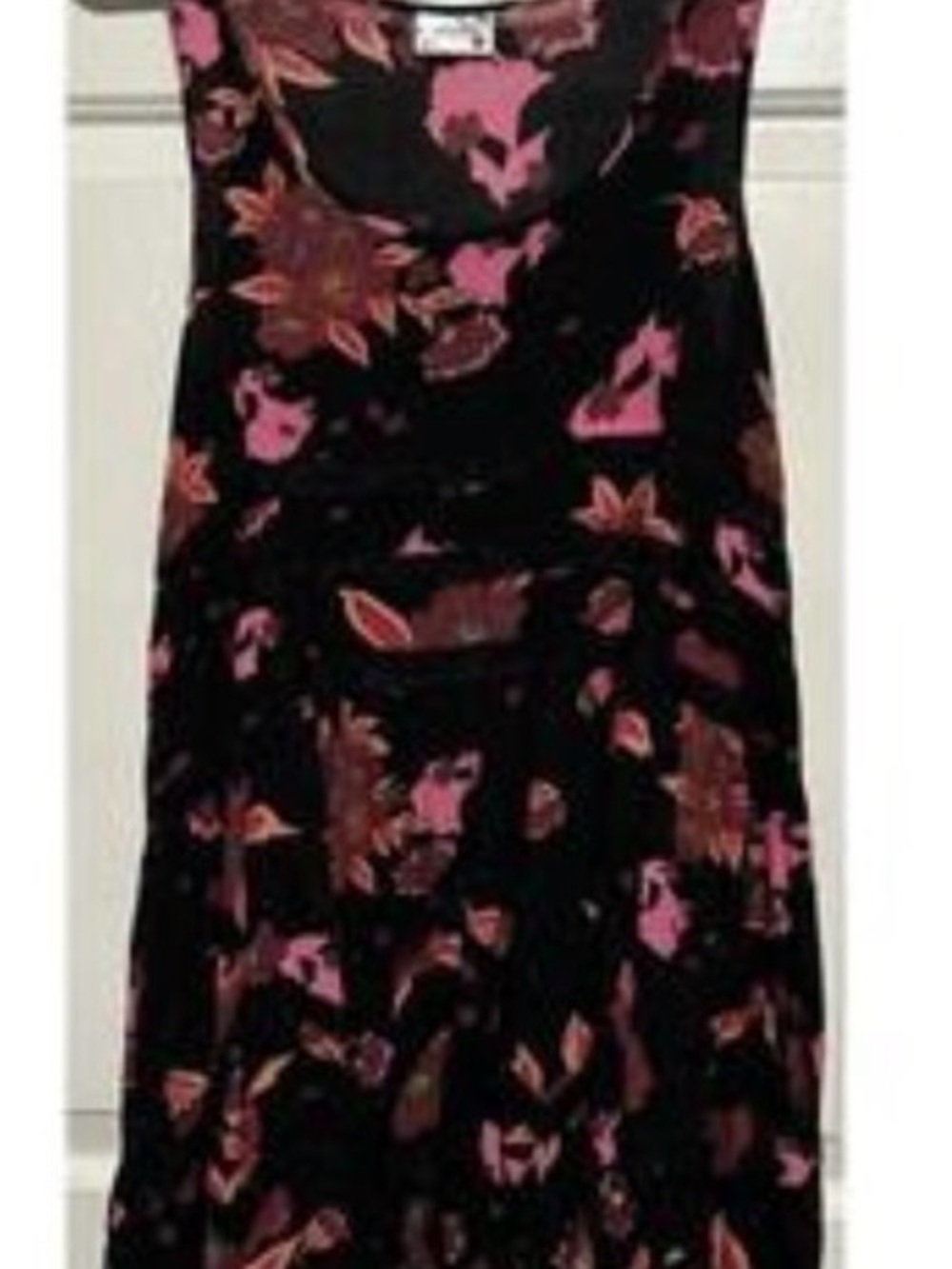 Free People Black Dress with Pink Floral Print